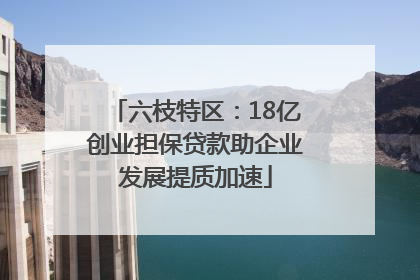 六枝特区：18亿创业担保贷款助企业发展提质加速