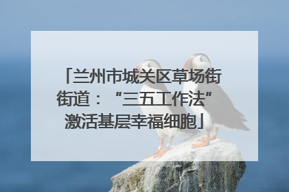 兰州市城关区草场街街道：“三五工作法”激活基层幸福细胞
