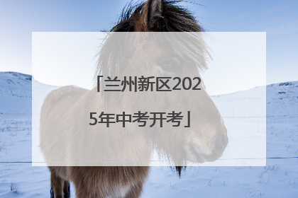 兰州新区2025年中考开考
