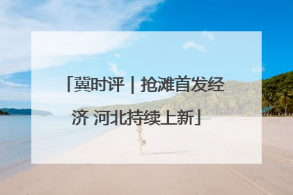 冀时评｜抢滩首发经济 河北持续上新