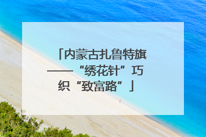 内蒙古扎鲁特旗——“绣花针”巧织“致富路”