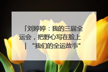 刘婷婷：我的三届全运会，把野心写在脸上｜“我们的全运故事”全民征文大赛