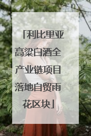 利比里亚高粱白酒全产业链项目落地自贸雨花区块