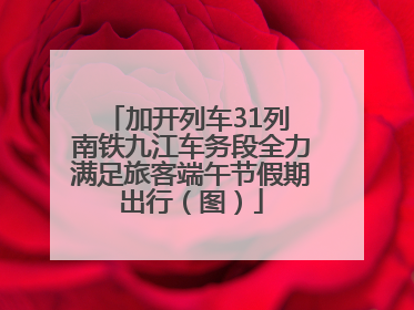 加开列车31列 南铁九江车务段全力满足旅客端午节假期出行（图）