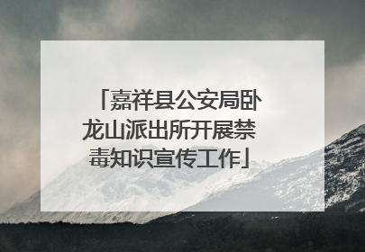 嘉祥县公安局卧龙山派出所开展禁毒知识宣传工作