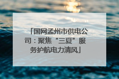 国网孟州市供电公司：聚焦“三夏”服务护航电力清风