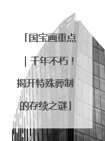 国宝画重点｜千年不朽！揭开特殊葬制的存续之谜