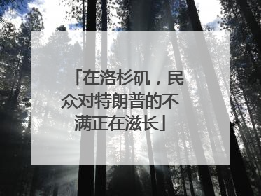 在洛杉矶，民众对特朗普的不满正在滋长