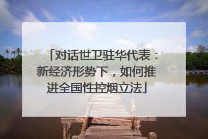对话世卫驻华代表：新经济形势下，如何推进全国性控烟立法