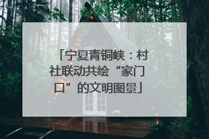 宁夏青铜峡：村社联动共绘“家门口”的文明图景
