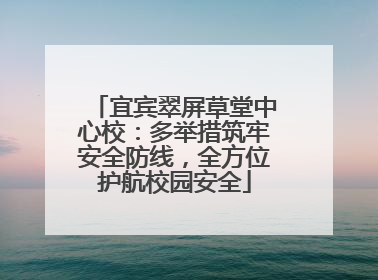 宜宾翠屏草堂中心校：多举措筑牢安全防线，全方位护航校园安全