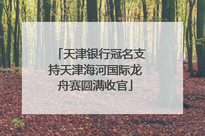 天津银行冠名支持天津海河国际龙舟赛圆满收官