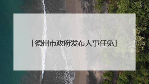 德州市政府发布人事任免