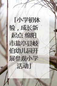 小学初体验，成长新起点 绵阳市盐亭县岐伯幼儿园开展参观小学活动