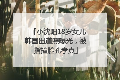 小沈阳18岁女儿韩国出道照曝光，被指撞脸孔孝真