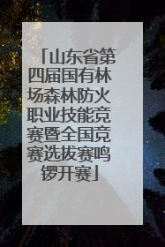 山东省第四届国有林场森林防火职业技能竞赛暨全国竞赛选拔赛鸣锣开赛