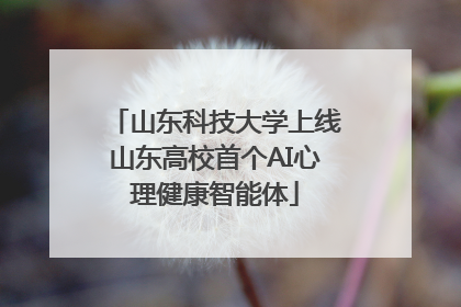 山东科技大学上线山东高校首个AI心理健康智能体