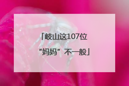 岐山这107位“妈妈”不一般