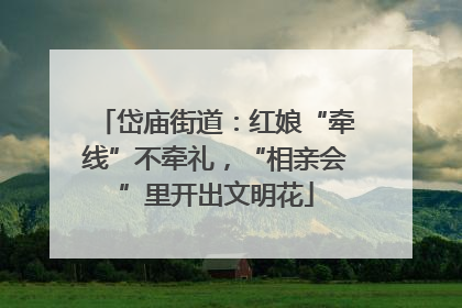 岱庙街道：红娘“牵线”不牵礼，“相亲会”里开出文明花