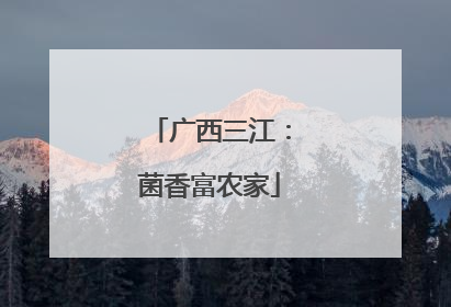 广西三江：菌香富农家