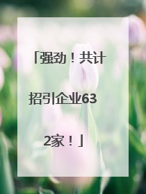 强劲！共计招引企业632家！