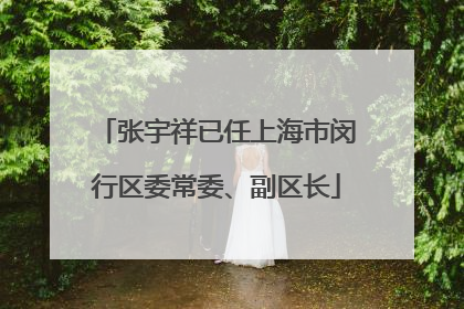 张宇祥已任上海市闵行区委常委、副区长