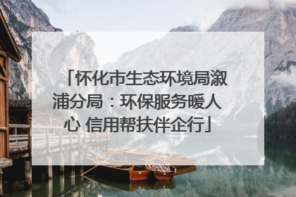 怀化市生态环境局溆浦分局：环保服务暖人心 信用帮扶伴企行