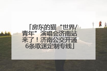 房东的猫“世界/青年”演唱会济南站来了！济南公交开通6条歌迷定制专线