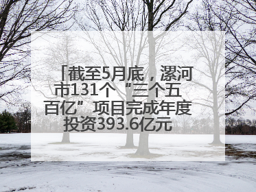 截至5月底，漯河市131个“三个五百亿”项目完成年度投资393.6亿元，占年度投资计划的50.41%——“三个五百亿”项目带动产业提质升级