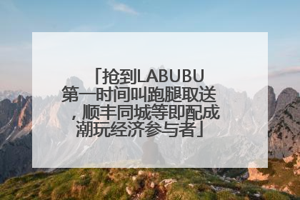抢到LABUBU第一时间叫跑腿取送，顺丰同城等即配成潮玩经济参与者