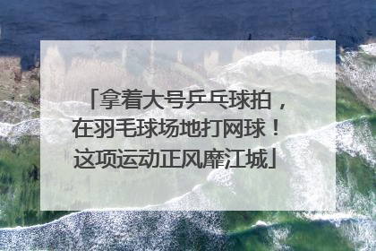 拿着大号乒乓球拍，在羽毛球场地打网球！这项运动正风靡江城