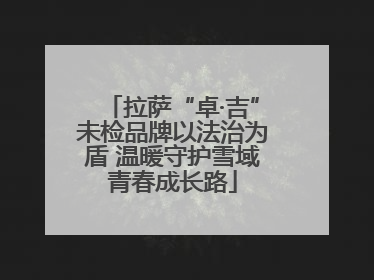 拉萨“卓·吉”未检品牌以法治为盾 温暖守护雪域青春成长路