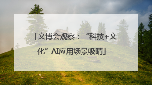文博会观察：“科技+文化”AI应用场景吸睛