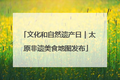 文化和自然遗产日｜太原非遗美食地图发布