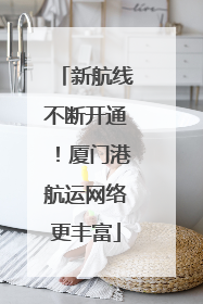 新航线不断开通！厦门港航运网络更丰富