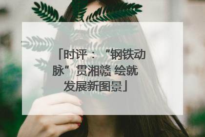 时评：“钢铁动脉”贯湘赣 绘就发展新图景