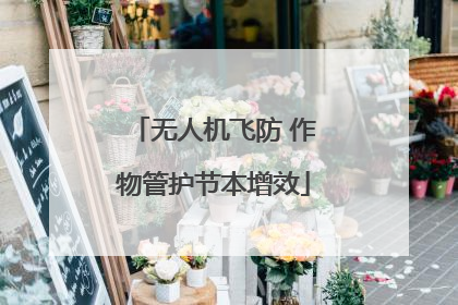 无人机飞防 作物管护节本增效
