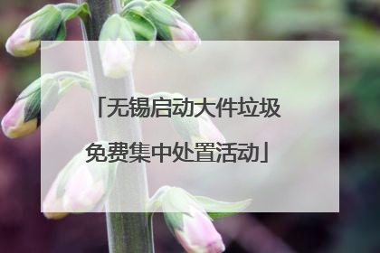 无锡启动大件垃圾免费集中处置活动
