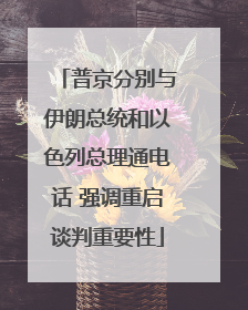 普京分别与伊朗总统和以色列总理通电话 强调重启谈判重要性
