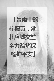 暴雨中的柠檬黄，湖北应城交警全力疏堵保畅护平安