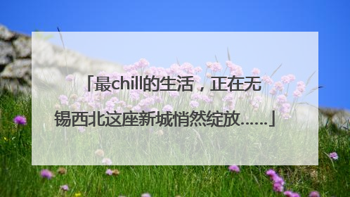 最chill的生活，正在无锡西北这座新城悄然绽放……