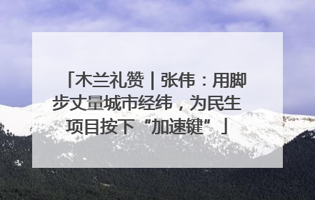 木兰礼赞｜张伟：用脚步丈量城市经纬，为民生项目按下“加速键”