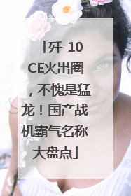 歼-10CE火出圈，不愧是猛龙！国产战机霸气名称大盘点