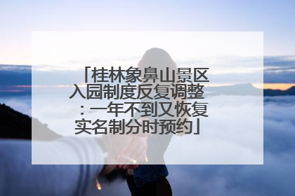 桂林象鼻山景区入园制度反复调整：一年不到又恢复实名制分时预约