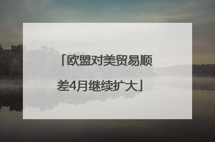 欧盟对美贸易顺差4月继续扩大