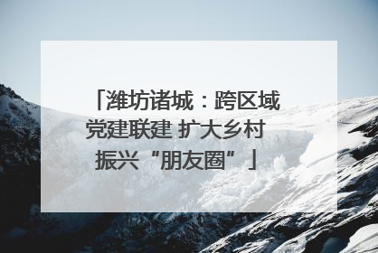 潍坊诸城：跨区域党建联建 扩大乡村振兴“朋友圈”