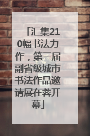 汇集210幅书法力作，第三届副省级城市书法作品邀请展在蓉开幕