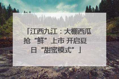 江西九江：大棚西瓜抢“鲜”上市 开启夏日“甜蜜模式”