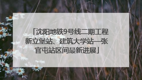 沈阳地铁9号线二期工程新立堡站、建筑大学站—张官屯站区间最新进展