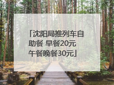 沈阳局推列车自助餐 早餐20元午餐晚餐30元